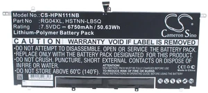 Battery for HP Spectre 13 Pro 3000 TPN-F111 734746-421 734998-001 HSTNN-LB50 Battery for HP Spectre 13 Pro 3000 TPN-F111 734746-421 734998-001 HSTNN-LB50