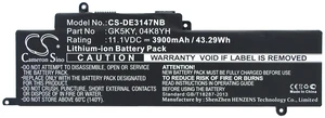 Battery for DELL Inspiron 11 3158 3147 3000 15 7000 13 7353 P20T GK5KY 4K8YH Battery for DELL Inspiron 11 3158 3147 3000 15 7000 13 7353 P20T GK5KY 4K8YH