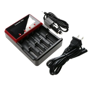 Battery Charger for 10440 18500 25500 26650 14650 AA AAA w/US Power Cable + Car