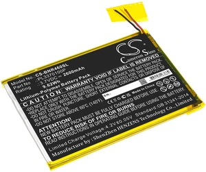 Battery for Barnes & Noble BNTV450 BNTV460 Nook 7 7" 2016 PL3370100P CS-BNR460SL Battery for Barnes & Noble BNTV450 BNTV460 Nook 7 7" 2016 PL3370100P CS-BNR460SL