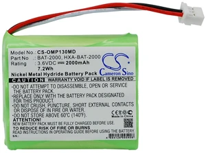Battery for OMRON HBP-1300 BAT-2000 HXA-BAT-2000 CS-OMP130MD 3.6v 2000mAh 7.20Wh