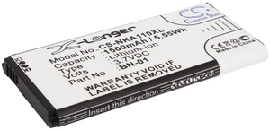 Battery for Nokia A110 Normandy RM-1053 RM-980 X Plus X+ BN-01 CS-NKA110XL Battery for Nokia A110 Normandy RM-1053 RM-980 X Plus X+ BN-01 CS-NKA110XL