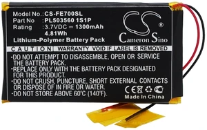 Battery for Fiio EO7K PL503560 1S1P Portable USB DAC Headphone Amp CS-FE700SL Battery for Fiio EO7K PL503560 1S1P Portable USB DAC Headphone Amp CS-FE700SL