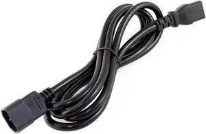 6-Foot PDU Power extension cord Black C13 Female to C14 Male 16AWG 10A 110V-250V