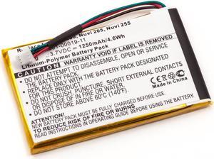 Battery for Garmin Nuvi GPS 255w 205 265wt 200 255 205w 250 260w +Microfiber