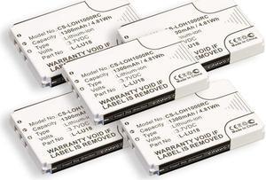 5 Pack Battery for Logitech Harmony Remote 1100 1100i 915 L-LU18 K398 F12440056