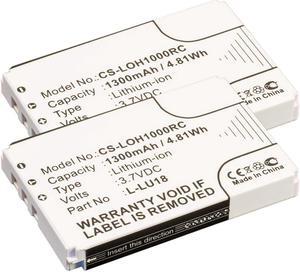 2 Pack Battery for Logitech Harmony Remote 1100 1100i 915 L-LU18 190582-0000