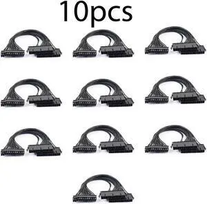 10 Pack 24Pin Dual PSU ATX Power supply adapter cable for Ether Mining QTY 10