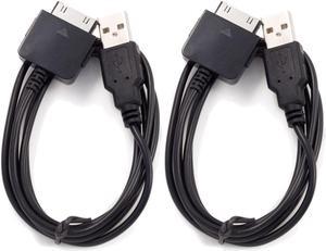 2 Pack of Replacement Zune HD Sync Cables for Microsoft MP3 Media Player USB 4GB 8GB 16GB 30GB 80GB 120GB