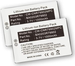 Battery 2-PACK for the Creative Labs BA20203R79902 Nomad Xtra MuVo2 Jukebox Zen MP3 Player 2x 2PK