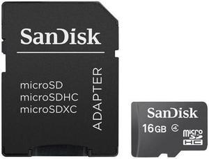 SanDisk Class 4 C4 Ultra microSDHC micro SD HC SDHC TF Memory Card 16G 16GB W/ ADAPTER + Plastic Case SDSDQAB-016G-NE3