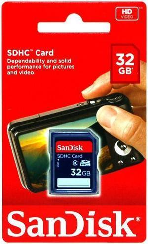 SanDisk 32GB Class 4 SDHC Flash Memory Card - Retail Package-NE3