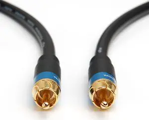 BlueRigger Dual Shielded Subwoofer Audio RCA Cable with Gold plated connectors - 35 Feet