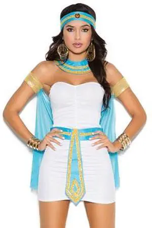 Queen Of The Nile Costume Elegant Moments 9138 White/Turquoise Large Queen Of The Nile Costume Elegant Moments 9138 White/Turquoise Large