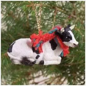 Holstein Bull Christmas Ornament CW78 Holstein Bull Christmas Ornament CW78