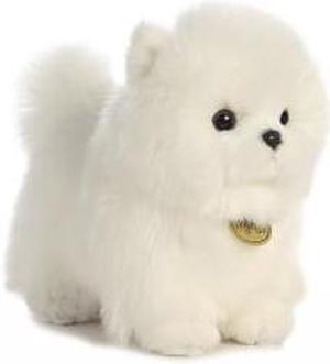 Aurora® - Small White Miyoni® - 9" Pompom Pup - Adorable Stuffed Animal