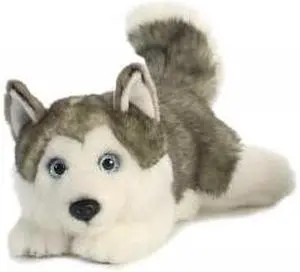 Aurora® - Medium Gray Miyoni® - 11" Husky - Adorable Stuffed Animal