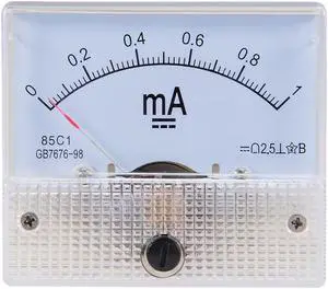 85C1 Analog Current Panel Meter DC 1mA Ammeter Ampere Tester Gauge 1 PCS