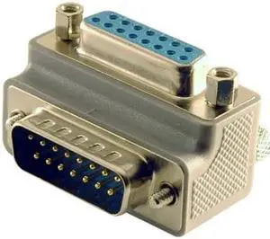 DB15 Male to Female Right Angle Up Adapter