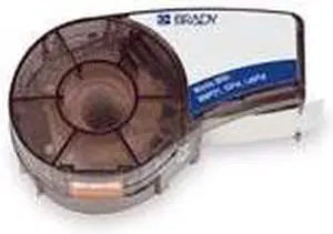BRADY M21-750-595-WT Label Tape Cartridge, Black/White, Labels/Roll: Continuous