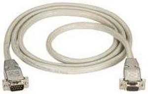 Black Box EDN12H-0005-MF RS232 Shielded Cable - Metal Hood, DB9 Male/Female, Beige, 5 ft.