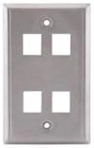 HUBBELL PREMISE WIRING SSF14 Wall Plate,3 Port