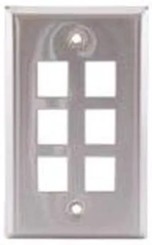 PLATE, WALL, SS,1-G,6PORT