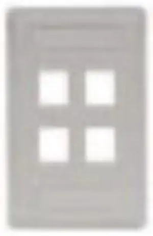HUBBELL PREMISE WIRING IFP14GY Hubbell 4-Socket IFP Faceplate - 4 x Socket(s) -