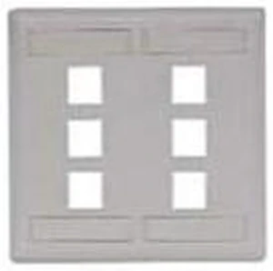 HUBBELL PREMISE WIRING IFP26OW Plate,6 Ports,Office White,Flush HUBBELL PREMISE WIRING IFP26OW Plate,6 Ports,Office White,Flush
