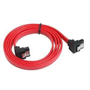 Link Depot 120 0227 Sata Iii 6gb-s Red Cable with Latch, Right Angle, 1m