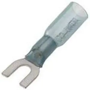 STA-KON 14RB-8FL Fork Terminal, #8 Stud Size, 14 AWG, 600 V, Vinyl Insulated,
