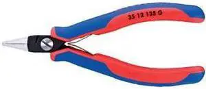KNIPEX 35 12 135 G 5 1/4 in Flat Nose Plier Ergonomic Handle