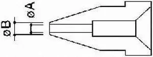 Nozzle,Round,0.8 x 2.3mm,Desoldering HAKKO A1004