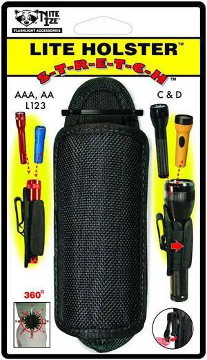 NITE IZE LHS-03 Holster,Nylon,For AA,L123,C And D Cell