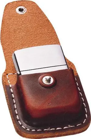 Zippo ZO17020 Lighter Lighter Pouch Brown Leather Attaches To Belt W/ Clip Light