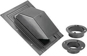 BROAN 636 Roof Cap With Built In Damper, Round Duct, Black