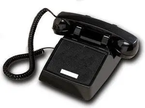 250000-VBA-NDL Black desk no dial