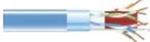 Black Box CAT6A 500-MHz Bulk Cable - F-UTP, Plenum, Solid, Blue, 1000-ft.