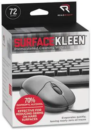 Read Right Wipes,Surfacekleen, 72/Bx RR15109