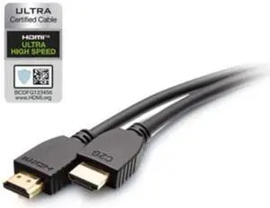 C2G 12ft 8K HDMI Cable with Ethernet - Ultra High Speed - 12 ft HDMI A/V Cable for Audio/Video Device, Computer, Gaming Console, Media Player, Mobile Phone, Wireless Device, Bluetooth Device - First E