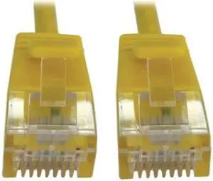 Tripp Lite Cat6a 10G Snagless Molded Slim UTP Ethernet Cable (RJ45 M/M),PoE, Yellow, 5 ft. (1.5 m) - 5 ft Category 6a Network Cable for Network Device, Server, Switch, Router, Hub, Printer, Computer,