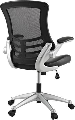 Modway EEI-210-BLK 40.5 - 43.5 H x 26.5 W x 25 L in. Attainment Office Chair in Black Mesh & Leatherette, Black