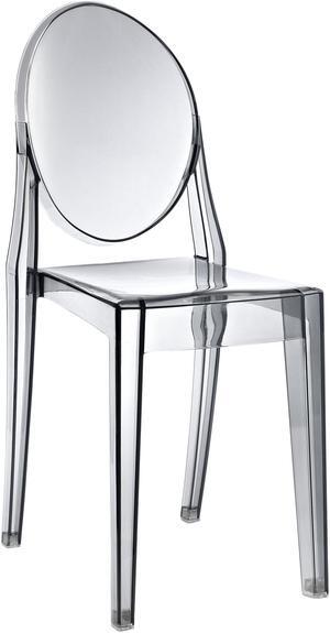 Philippe Starck Style Victoria Ghost Chair in Smoked Clear