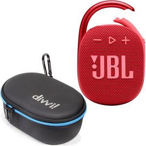 JBL Clip 4 Bluetooth Speaker and divvi Case Kit - Red