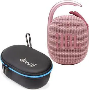 JBL Clip 4 Bluetooth Speaker and divvi Case Kit - Pink