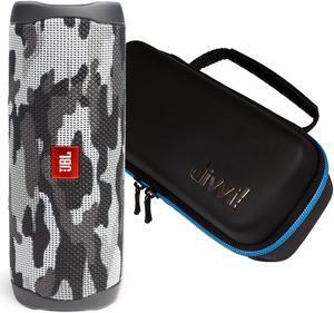 JBL Flip 5 Black Camo Bluetooth Speaker w/divvi! Hardshell Case Kit