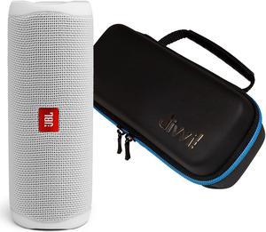 JBL Flip 5 White Portable Bluetooth Speaker wdivvi Hardshell Case