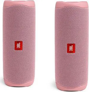 JBL Flip 5 Portable Waterproof Bluetooth Speakers - Pair (Pink)