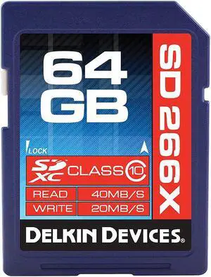 Delkin Devices DDSD266-64GB-A 64GB SDXC Class 10 Memory Card