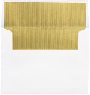 LUX A2 (4 3/8 x 5 3/4) 50/Box White w/Gold LUX Lining (FLWH4870-04-50)